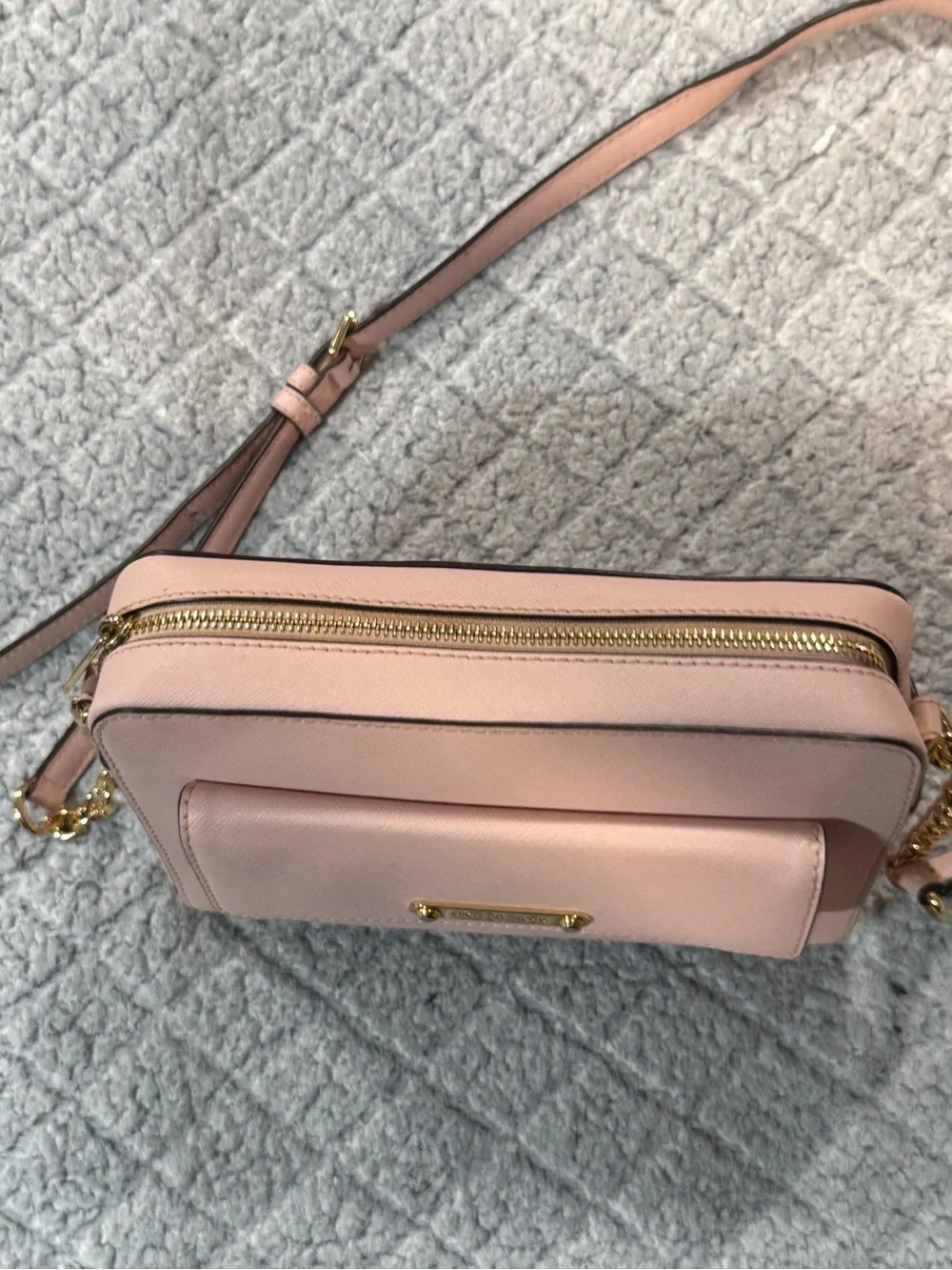 Michael Kors Blush Pink Leather Chain-Strap Crossbody